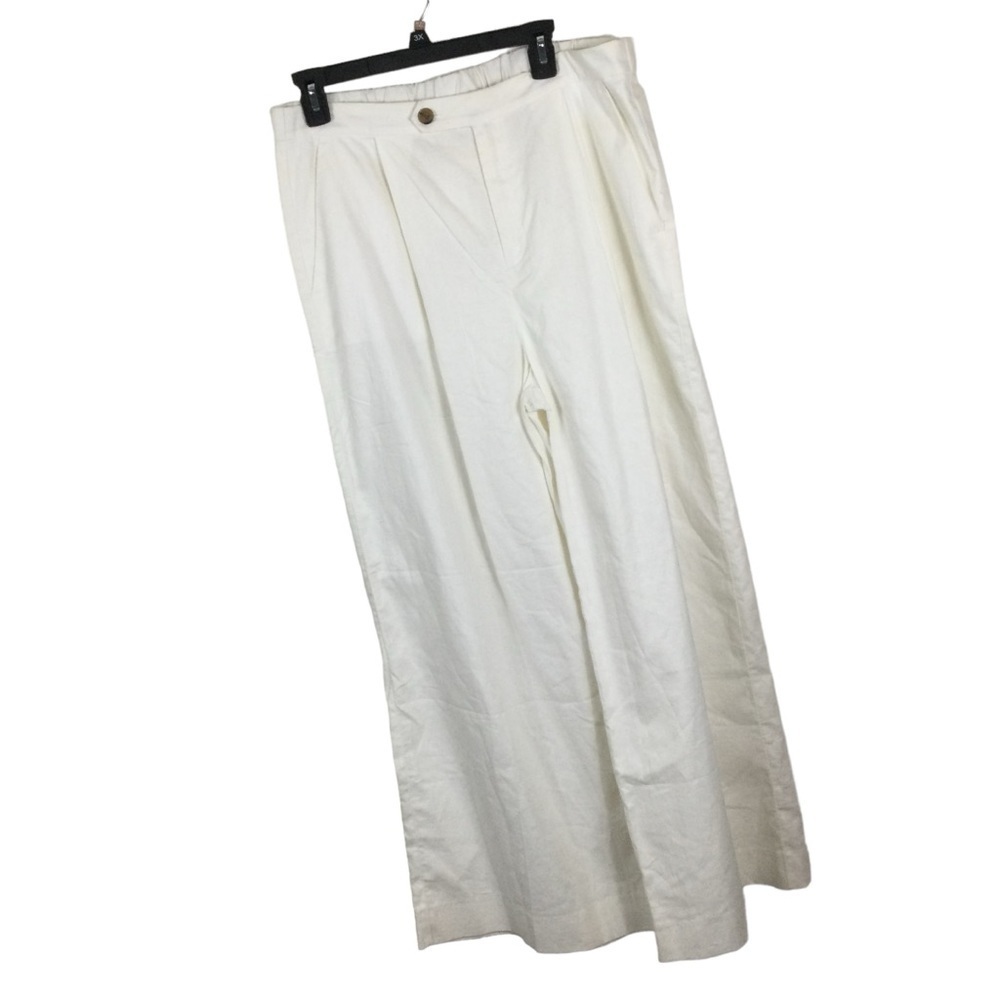 Gap Wide Leg Pleated Linen‎ Blend Trousers Nwot